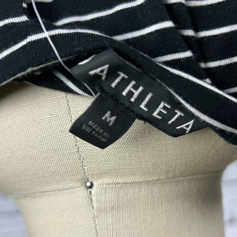 Athleta | NWT striped black & white sleeveless midi dress size M - Picture 8 of 8